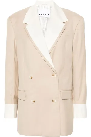 REMAIN Two-tone double-breasted blazer