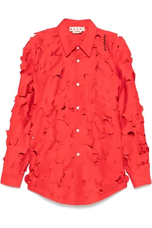 Marni Cut-out detail cotton shirt