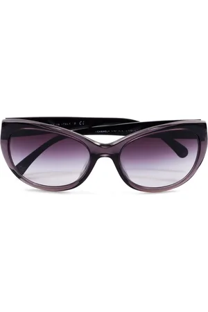 CHANEL 2000s Camellia cat eye-frame sunglasses