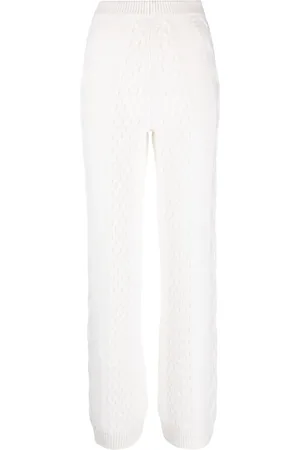 LORENA ANTONIAZZI Cable-knit straight-leg trousers