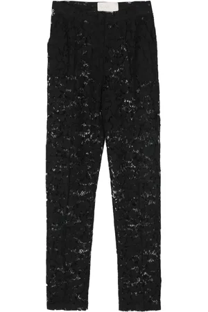 LOULOU Floral-lace tapered trousers
