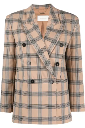 ZIMMERMANN Luminosity checked double-breasted blazer