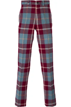 Jean Paul Gaultier Straight leg tartan trousers