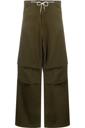 DARKPARK Drawstring-waistband cotton trousers