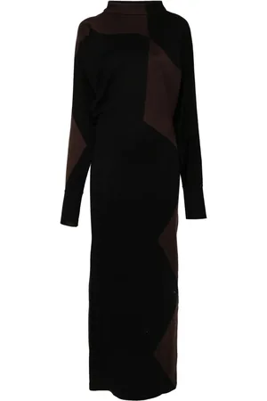 Serafini Scoop-back knitted maxi dress