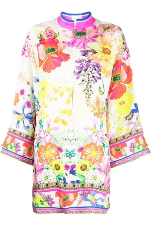 Camilla Zipped silk shirt dress