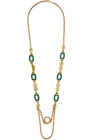 Dior 1990s oval stones necklace