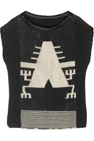 Voz Intarsia-knit cotton top