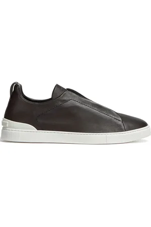 Ermenegildo Zegna SECONDSKIN Triple Stitch leather sneakers