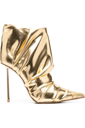 LE SILLA Fedra 120mm ruched leather ankle boots