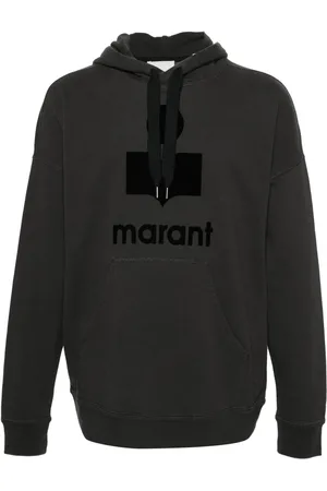 Isabel Marant Miley flocked-logo hoodie