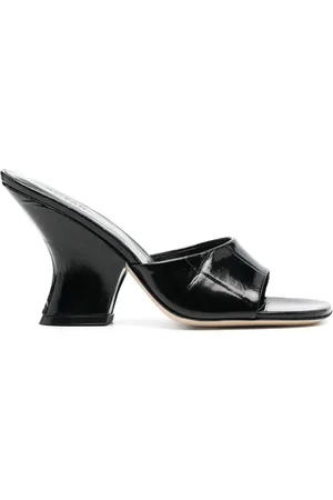 By Far Tais embossed-crocodile sandals
