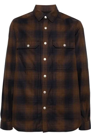 Rick Owens Checked cotton overshirt