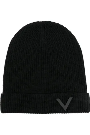 VALENTINO GARAVANI VLogo ribbed beanie