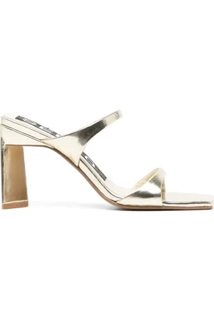 SENSO Valeria 70mm metallic leather mules