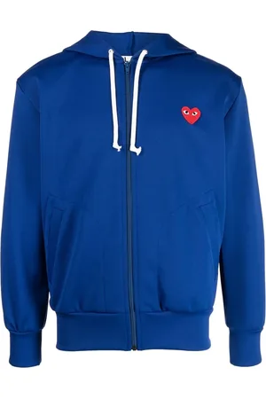 Comme des Garçons Logo-embroidered zip hoodie