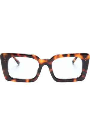 Linda Farrow Nieve rectangle-frame tortoiseshell-effect sunglasses