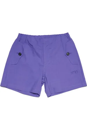 Nº21 Logo-embroidered cotton shorts
