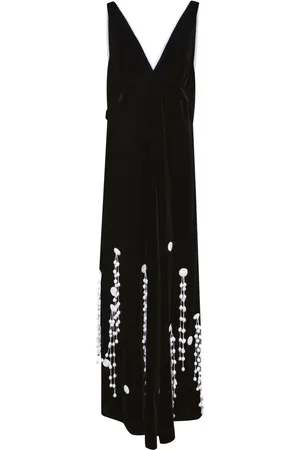 Proenza Schouler Embroidered A-line velvet dress