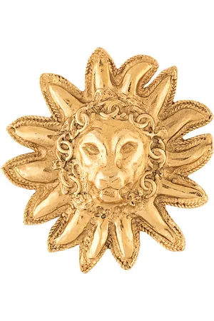 CHANEL 1990s Lion motif brooch