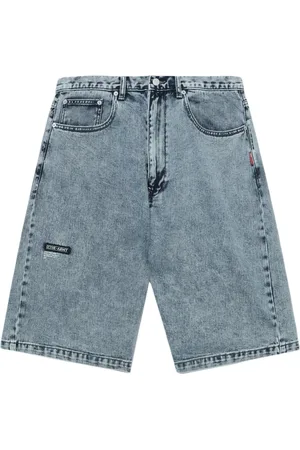 Izzue Logo-patch denim shorts