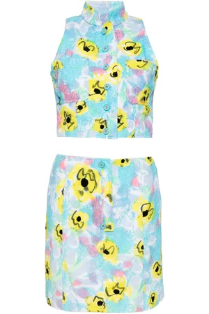 CHANEL 1997 cotton vest skirt set