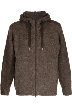 Comme des Garçons Logo-embroidery hooded jacket