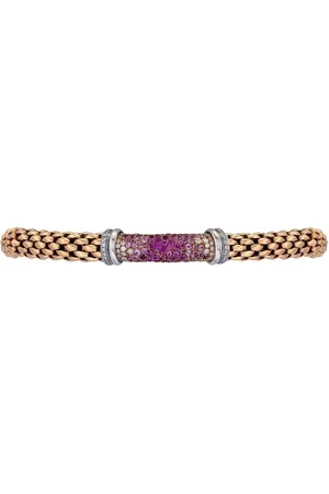 FOPE 18kt rose and white gold Flexible sapphire and diamond bracelet