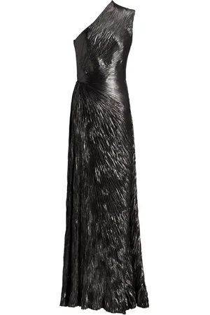 Ralph Lauren Hadlea foiled-finish ruched dress