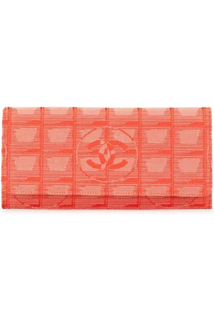 CHANEL 2002-2003 New Travel Line Nylon Continental Wallet long wallets