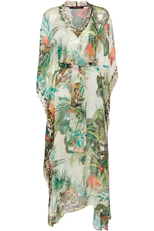 Roberto Cavalli Botanical-print maxi dress