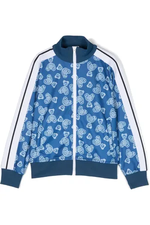 Palm Angels Teddy Bear-print striped track jacket
