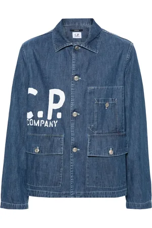 C.P. Company Logo-print denim jacket