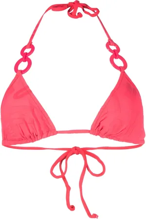Moschino Logo triangle bikini top