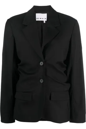 REMAIN Ruched single breasted blazer
