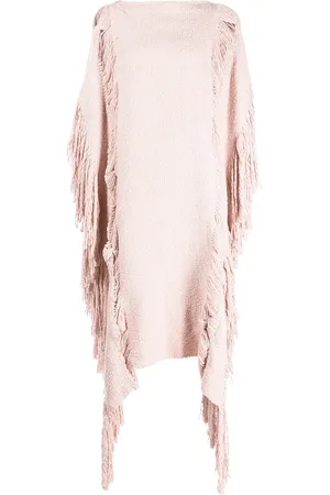 Voz Draped fringe-detail poncho