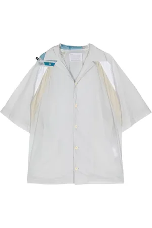 Kolor Hood colour-block shirt