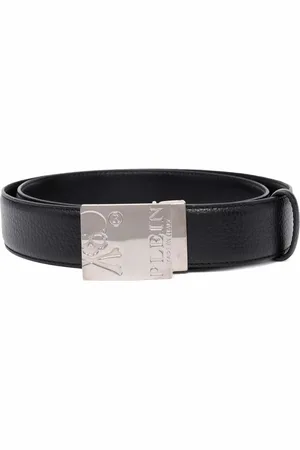 Philipp Plein Engraved-logo buckle belt