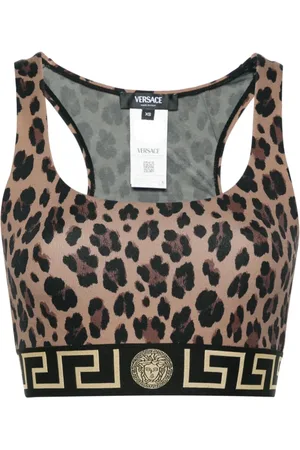 VERSACE Greca-pattern sport bra