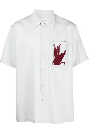 Jil Sander Appliqué-detail cotton shirt
