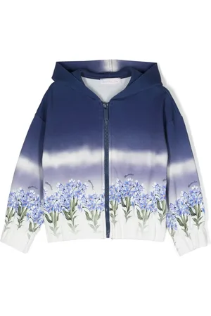 MONNALISA Flower-print cotton hoodie