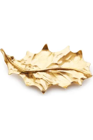 Saint Laurent 1990s-2000s leaf-motif brooch