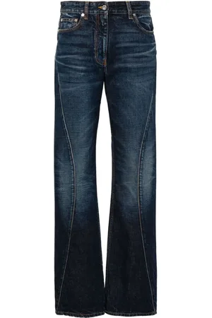 Salvatore Ferragamo Whiskered straight-leg jeans
