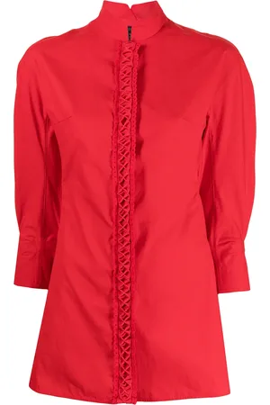 SHIATZY CHEN Mandarin-collar cotton shirt
