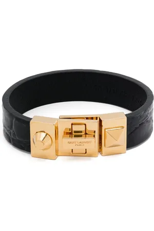 Saint Laurent Twist-lock leather bracelet