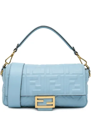 Fendi 2010-2024 Zucca Embossed Leather Baguette satchel
