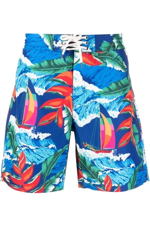 Ralph Lauren Floral-print drawstring swim shorts