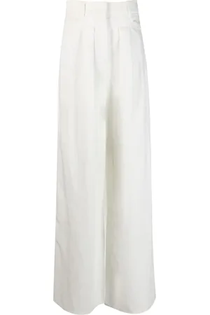 KRIZIA High-waisted cotton trousers