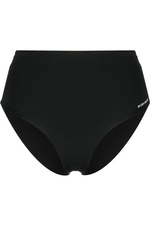 Sporty & Rich Logo-print high-waisted bikini bottoms