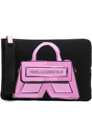 Karl Lagerfeld Icon K canvas clutch bag